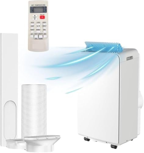 Portable Air Conditioning Unit, 9000 BTU Multifunctional Air Conditioner, AC Unit, 4 in1 Air Cooler, Air Purifier, Fan, Dehumdifier, 24h Timer, Remote Control, Window Kit, Class A Rating, (6000 BTU)