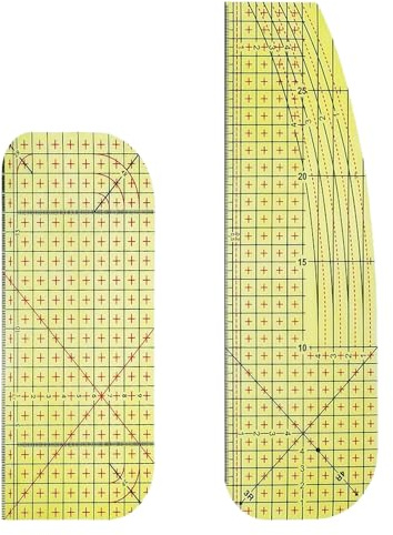 SHUOHONG 2 Pièces Règle de Repassage à Chaud, Regle de Couture, Règle Couture Précise pour Le Quilting, Hot Ironing Ruler pour Ourlet, Règle Couture pour Couture, La Couture et Le Patchwork