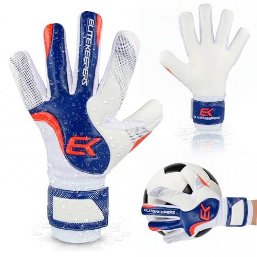 Elitekeepers Guantes de Portero Fútbol Niño y Adulto – Guantes Fútbol para Entrenamiento y Partido con Palma Látex 3+3mm, Protecciones Dedos, Transpirables y Cómodos (6)