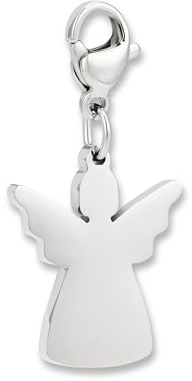 Charms-hänge med karbinlås | Halsbandshänge i 316L rostfritt stål | Berlock för berlockarmband i silver | Vattentålig & hypoallergen