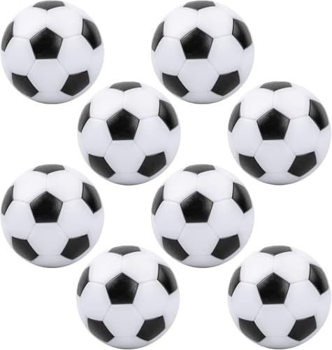 8 stycken bordsparcker-bollar i set – högkvalitativa 32 mm kickbollar av höft, hållbara och färgbeständiga för bordsfotboll och minifotboll