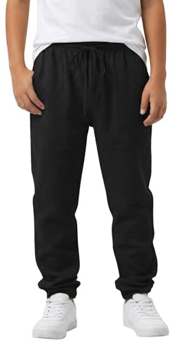 Generisch Pantalones de lino transpirables para niños y niñas, pierna recta, cómodos pantalones casuales con cintura elástica para niños, ideales para jugar y actividades al aire libre