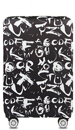 YianBestja Elastico Cover Proteggi Valigia per 18-32 Pollici, Copri Valigia Anti-Polvere Copertura per Valigia Suitcase Cover (Graffiti, M (Bagaglio da 22-24 pollici))