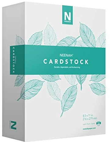 Neenah White Index Paper, Mediumweight, 110 lb. Index - 199 Gsm, 300 Sheets, 94 Brightness, 8.5 x 11 - More Sheets! (91635)