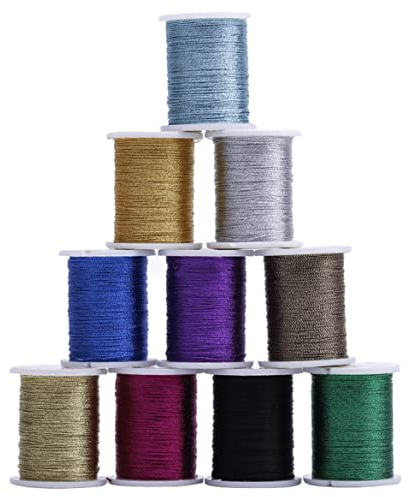 Holibanna 10 Rollen Perlenfaden Schnur 0,3 mm Bunte Nylonschnur Seil für DIY Handwerk, Schmuckherstellung, Armband, Halskette, Nähen