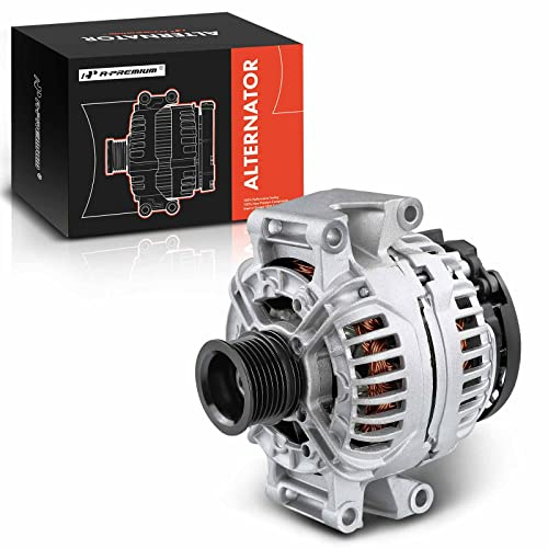 A-Premium Alternator Compatible with Mercedes-Benz W203 C230 06-09, W203 C280 06-07, C300, C350, E350, SLK280, SLK300, SLK350, CLK350, V6 3.0L 3.5L, 12V 150Amp CW 6-Groove Pulley, Replace# 0124525054