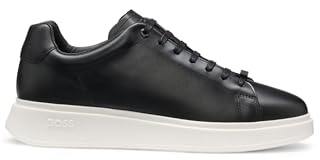 BOSS Hommes Bulton Runn Baskets en Cuir avec Semelle extérieure en Gomme