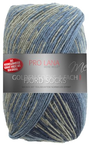 Frida's Wollhaus Pro Lana 100 g Golden Socks - Ovillo de lana para calcetines (4 capas, 16 colores, 197, color azul oscuro)