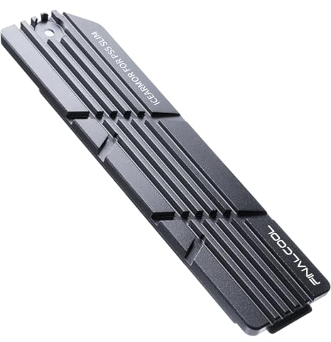 DolDer - Disipador térmico SSD para PS5 Slim/Pro, NVME M.2 SSD de aluminio para PS5 Slim/PS5 Pro (negro)