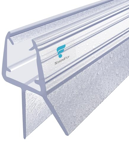 shinfly Duschtürdichtung 100 cm | Dichtung Dusche Glastür mit Gummilippe für 6–8 mm Glasstärke | Ersatz Duschdichtung unten für 12mm Spalt | Schwallschutz & Wasserabweiser – Transparent