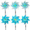 6 Stücke Windrad Vogelabwehr,Taubenabwehr Windrad Vogelschreck Windrad Garten,Reflektierende Windrad Obstgarten Vogelabwehr, Windrad to Protect Garten,Hof, Obstgarten (6 Blau+Silber Doppelfarbe)