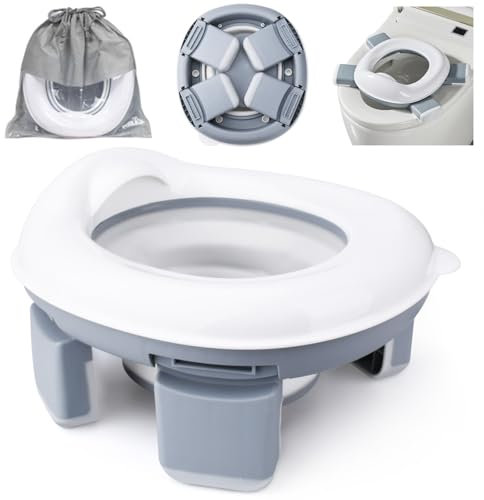 TOSUTO Tragbare Baby Toilette,kinder töpfchen,Tragbare Falttoilette für Kinder,Tragbare Reisetöpfchen,Toilettensitz Kinder,Mobile Toilette,Reisetöpfchen Faltbares Kinder,für den Innen und Außenbereich