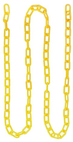 Gelbe Sicherheitskettenbarriere, Sicherheitsbarriere-Kettenglied | Achtung Sicherheitskettenglied,3,28 Fuß Absperrkette, gelbe Kettenglieder, wetterfestes Sicherheitsglied, Massenkontrollbarrieren für