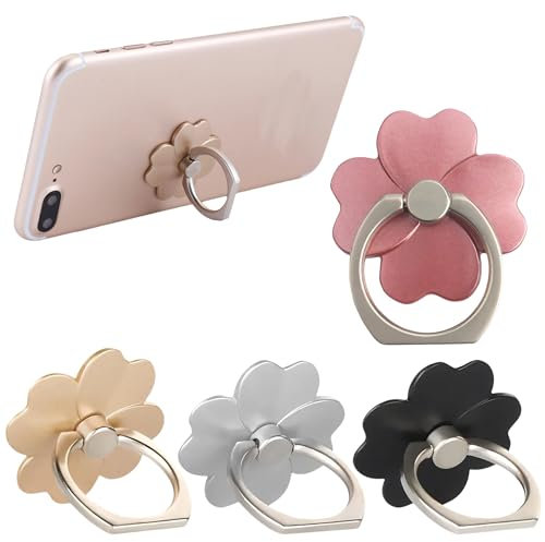 Anillo para teléfono móvil DWFEYOI, 4 unidades, soporte para anillo giratorio de 360 grados, apto para varios teléfonos inteligentes