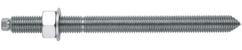 INDEX Tige filetée pour scellement chimique avec rondelle et écrou - Zingué 8.8 M12 x 160 - Boite de 10 - Cheville fixation
