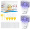 Fruit Fly Trap Indoor(2 Device + 12 Refills), Fly Catcher for House, Plug-in Night Light for Flies with UV Attractant, Flying Insect Trap with Adjustable Brightness