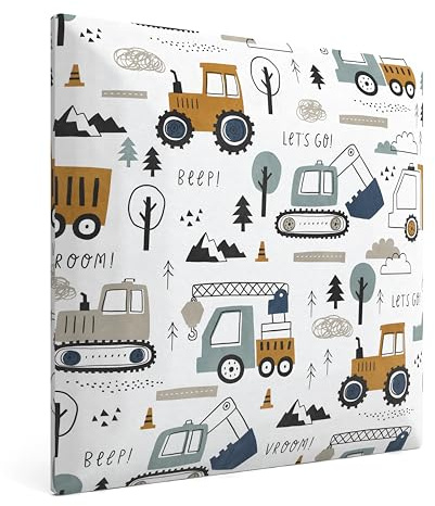 Muralo - Gepolstertes Wandpaneel mit Aufdruck für Kinder Samt Wandkissen Stoff Polster-Paneel für Kinderzimmer Wandpolster Bettkopfteil Kinder-Bettkopfteil mit süßem Motiv Magic Velvet -30 cm x 30 cm