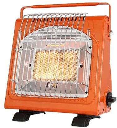 Calentador De Espacio Portátil 1,7 KW, Gas Multifuncional, Cerámica, Estufa Hierro Ajustable, For Acampar Al Aire Libre, Picnic Calentador RáPido(Orange)