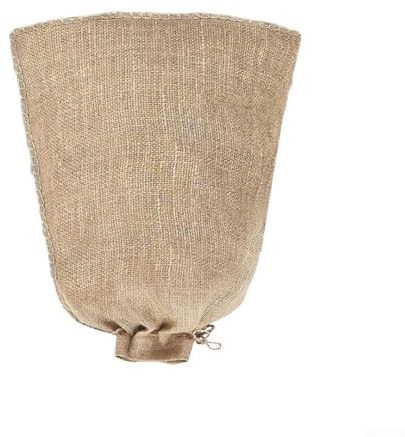 Yhenlovtt Lot de 2 housses réutilisables en toile de jute de 61 x 101,6 cm pour protection contre le gel d'hiver, sacs avec cordon de serrage réglable pour plantes d'extérieur, arbustes et arbres (3