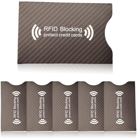 BDEPSTR 3 Piezas Tarjetero con Protección RFID | Funda Antirrobo para Tarjetas de Crédito | Diseño Negro para Hombre y Mujer