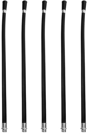 KALLORY Set 5 Tubo Flessibile per Estintore Polvere 8kg Ugello Alta Pressione, Tubo Spray Resistente Alte Temperature per Sicurezza Antincendio Domestica, Industriale e Auto