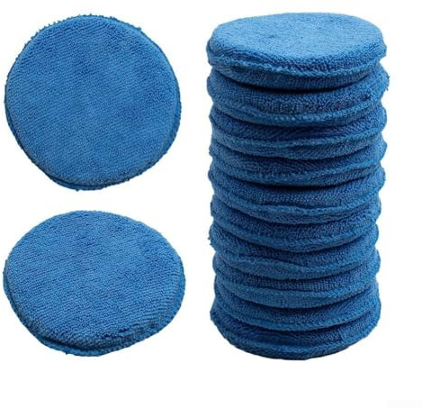 Axorafow 10 almohadillas de esponja de espuma de microfibra de 5 pulgadas para encerar automóviles, apósitos de neumáticos y limpieza interior