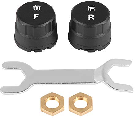 Moto TPMS, Fydun BT di Monitoraggio della Pressione dei Pneumatici con 2 Sensori per iOS/per Android con Sensore per Pneumatici, Visualizza la Pressione dei Pneumatici, la Temperatura