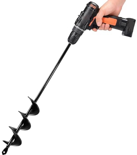 Garden Auger Drill Bit - 40x420mm Spiral Planting Auger for Hex Driver Drill, Garden Post Hole Digger for Planting Bulbs Seedlings