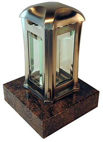designgrab Grablampe Venezia aus Edelstahl mit Granitsockel aus Granit Aurora/Aruba/Aurindi/Indora