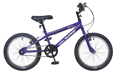 Wildtrak - 18 Inch Bike for Kids 6-8 Years with Adjustable Brakes - Purple