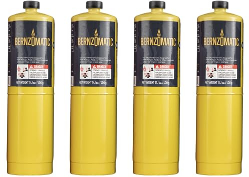 Bernzomatic Pre-Filled MAP-Pro Gas Torch Style Cylinder 14.1 oz (Pack of 4)