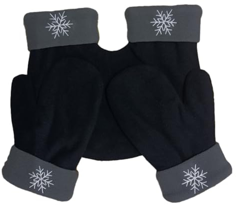 Bimhayuu Partnerhandschuhe Handschuhe für Verliebte Fäustlinge Paar Handschuhe Winter verdicken warme Handschuh Sweethearts Paare Fäustlinge 3 Stück Handschuhe Zwei Personen Fäustlinge (Schwarz)