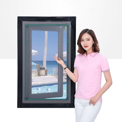 Walkervo Magnetische Fliegengitter Für Fenster Scherbarer Fliegengitter Für Fenster DIY Insektenschutz Magnetfenster Mückengitter Kein Stanzen Erforderlich Fensternetze Um Insekten Fernzuhalten