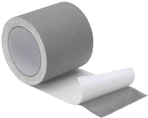 PATIKIL 4 tum x 16 fot anti-glid dragkraft tejp halkfri grepptejp anti-glid slitbanesäkerhet trappband steg skoter bro grå