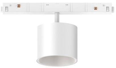 IDEAL LUX - Sistema de iluminación para carril EGO TRACK SINGLE BIG 10 W 3000 K ON-OFF WH, sistema ferroviario, iluminación modular, dispositivo sobre riel, 19 x 7 h 11 cm, blanco