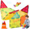 VEVOR Magnetic Tiles, 180 PCS Magnetic Building Blocks for Kids, Magnet Building Set with 2 Car Bases & Ferris Wheel Stand, STEM Educational Construction Stacking Toys for Toddlers Boys Girls Aged 5+