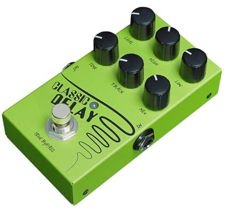 Pedal de efecto de retardo compacto con múltiples modelos de retardo, pedal de efecto True Bypass para uso en escenario y estudio