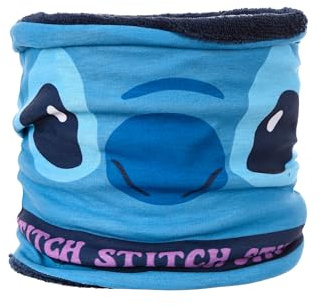 Disney Lilo & Stitch - Sciarpa tubolare per bambini, in pile con fodera morbida, blu e rosa, taglia unica, accessorio invernale per ragazzi e ragazze, regalo per ragazze e ragazzi, Blu, Taglia unica