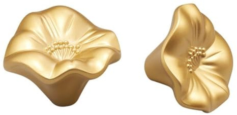 Homeponnew Lot de 2 boutons de placard en alliage de zinc nacré doré pour meubles de maison, 45 mm, compatibles avec armoires, commodes, armoires