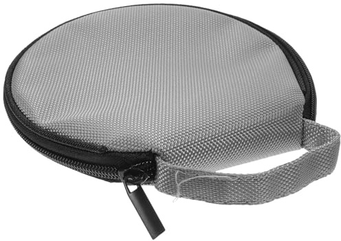 YARNOW Bolsa para CD de Coche Grande de Tela Oxford Gris Estuche Portátil Cremallera para Almacenar hasta 20 Discos Organizador para Hogar y Automóvil Funda Protectora para DVD y CD