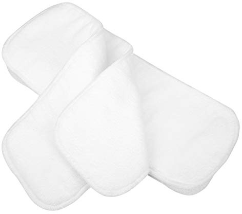TOPINCN Babytygsblöjor Superabsorberande Mikrofiberinlägg för Miljövänliga Föräldrar Tvättbara återanvändbara Blöjinlägg för Babys Komfort Vit, 5-pack (Fem tabletter per förpackning 35 * 13,5 cm)
