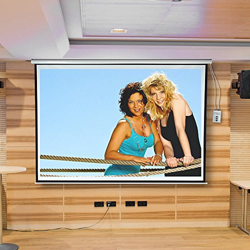 Melko Leinwand für Beamer, Heimkino, Büro, Projektoren, 300 x 229 cm, 145 Zoll, ideal für HD-TV mit Motor und Fernbedienung