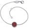 Engelsrufer Damen Armband aus Sterling Silber und Roter Jaspis Kraftstein Anhänger, Karabinerverschluss, in zwei Längen verstellbar, nickelfrei, ERB-LILGEM-RJ
