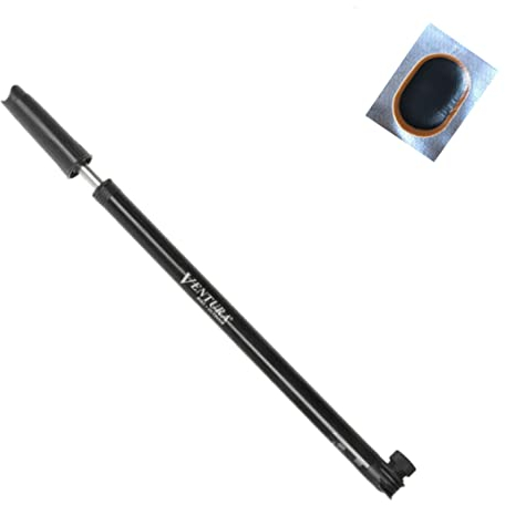 Ventura Fahrrad Luftpumpe Rahmenpumpe AV/DV/SV 415-445 mm inkl. 1 x Schlauchflicken