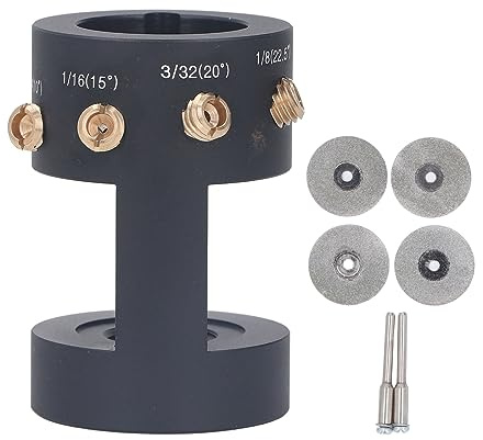 Affûteur D'électrode en Tungstène, Affûteur D'électrode en Tungstène en Aluminium pour Outil de Soudage TIG avec Fente de Coupe Multi-angle et Décalages, avec 4 Meules Diamantées