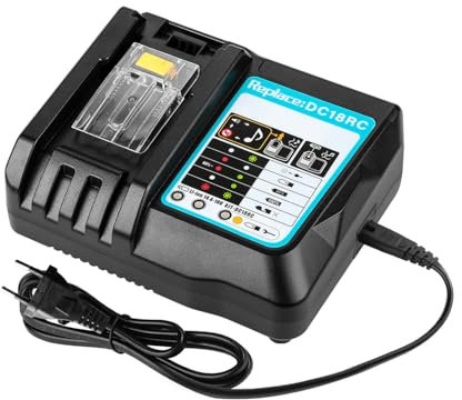 XNJTG DC18RC 18V 6A Chargeur pour Makita 14,4V~18V Batterie BL1850 BL1860 BL1840 BL1430 BL1415 DC18RD DC18SF