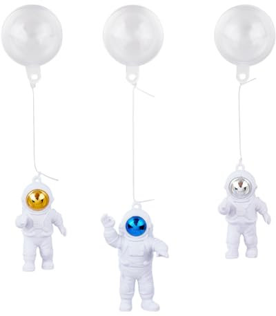 DELORIGIN 3 Stück Spaceman Schwimmende Aquarium Dekoration DIY Schwimmende Kugel Aquarium Dekor Zubehör Quallen Ornament Zur Verschönerung des Aquariums Künstliches deko