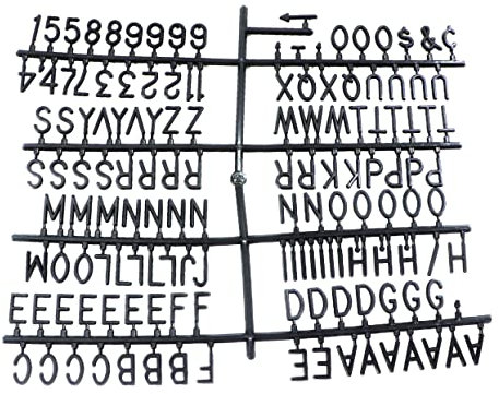 SHOWERORO Wandelbare Buchstabentafel 5 Stück Kunststoff-buchstaben Für Englische Buchstabentafel Filztafel-kompatibel