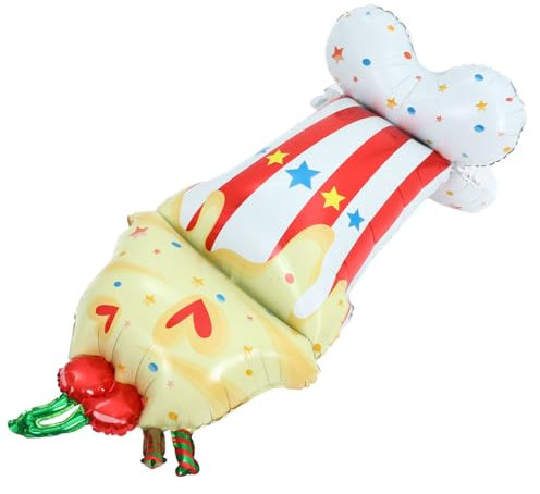 BESTonZON Palloncino Gelato in Piedi in Pellicola Alluminio Decorativo Per Feste Estive Tema Hawaiano Riutilizzabile Accessorio Fotografico
