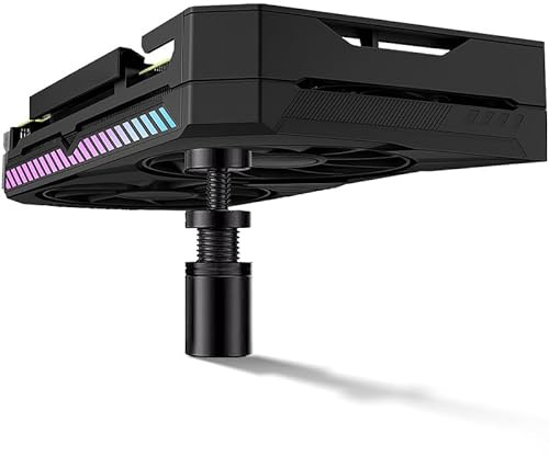 JPudinor Justerbar GPU-stödhållare – svart, S (26–50 mm), magnetisk grafikkortshållare med silikonkuddar, anti-genomhängningsstativ för ATX/ITX-hölje
